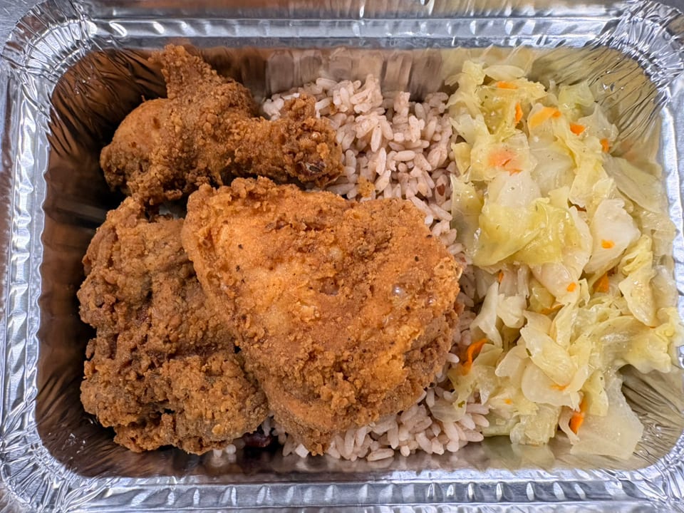 Jamaican-Style Fried Chicken Combo.